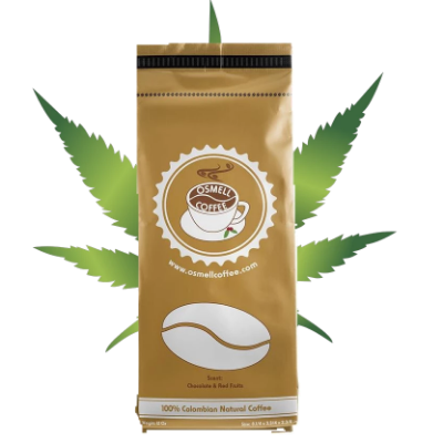Osmell HEMP Coffee 100% Colombian Coffee Blend With 100% Natural Hemp.